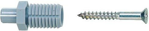 Fischer Treppenstufenbefestiger 60580TB aus Nylon und Stahl in Grau, 50 Stück, Breite: 40 mm, Tiefe: 15 mm - Bild 1
