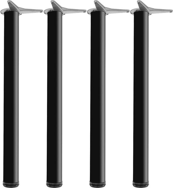 vasalat Set Camar Tischbeine aus Stahl, höhenverstellbar, Ø 60 mm, Schwarz matt, 4 Stück, Höhe: 700-730 mm - Bild 1
