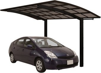 Ximax Einzelcarport Portoforte Typ 80 Schwarz B/T: 270,4 x 495,4 cm - Bild 3