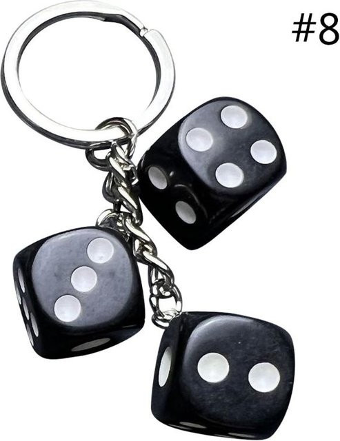NATAWA Schlüsselanhänger, Würfel, 8 Kugeln, schwarz, Unisex - Bild 1