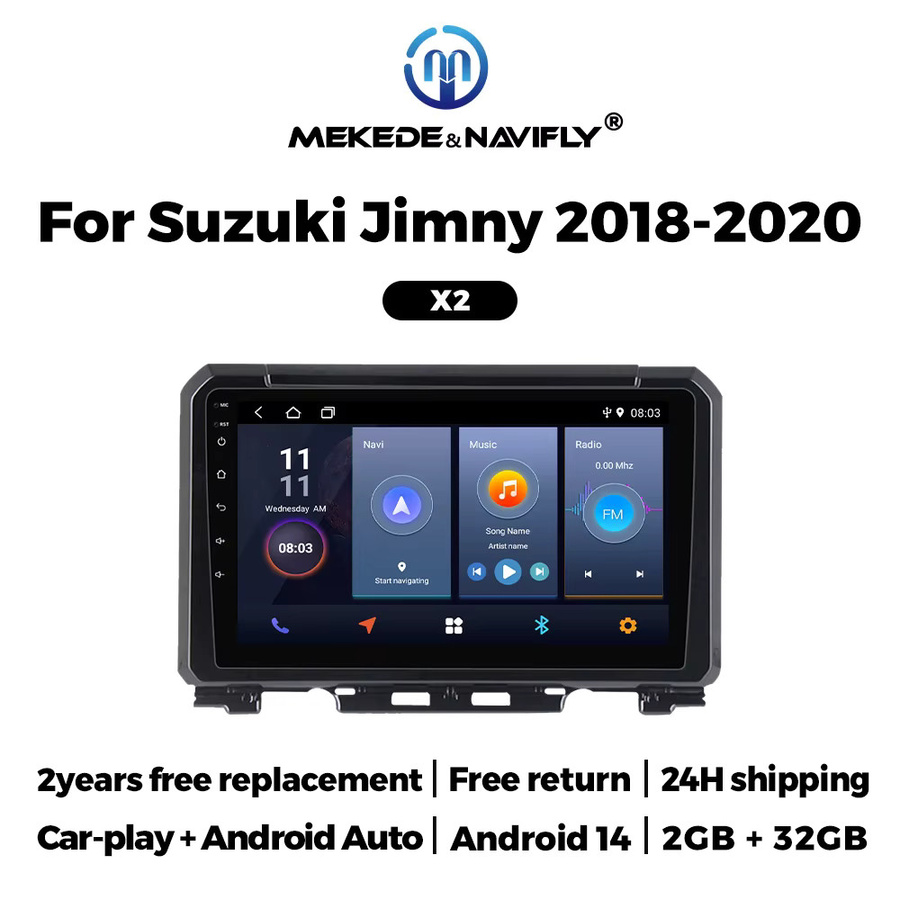 NAVIFANS Android 14 Autoradio für Suzuki Jimny JB64 JB74 mit 9 Zoll Display, GPS, WIFI und Carplay in Schwarz - Bild 2