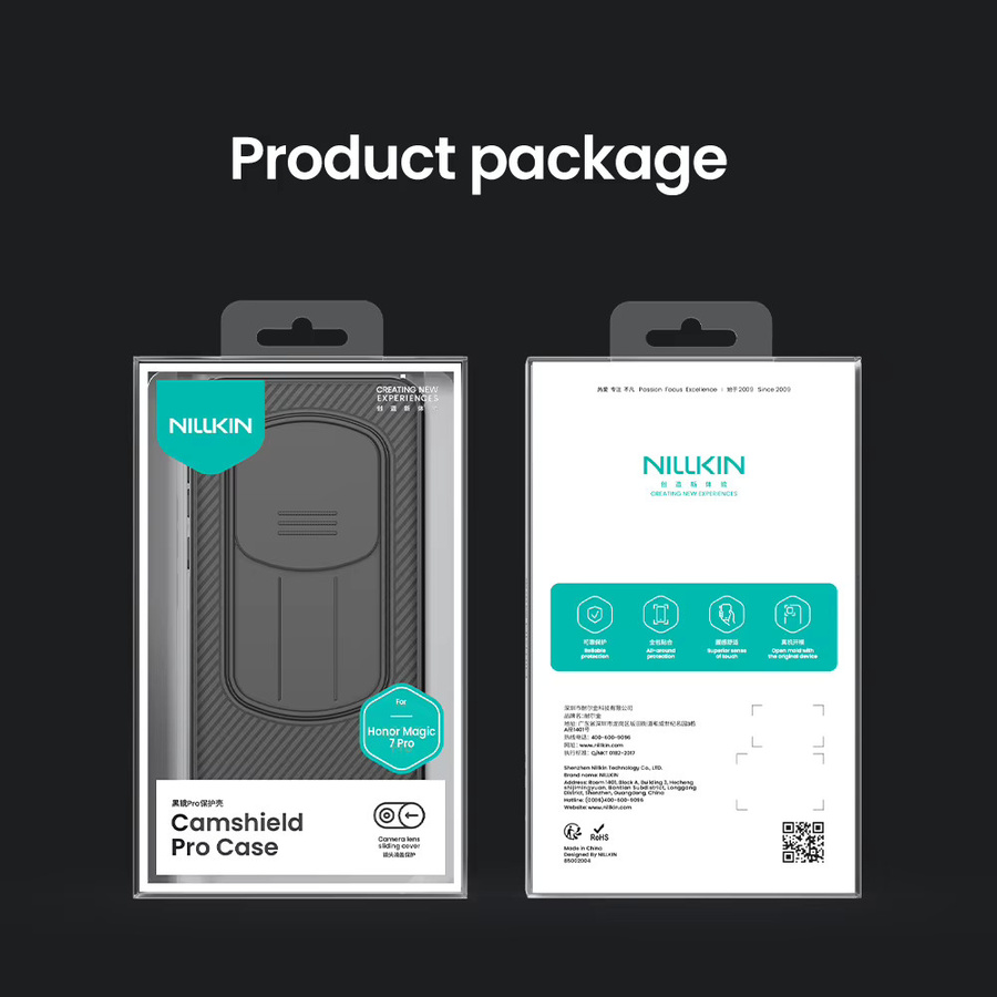 NILLKIN CamShield Pro Schutzhülle für Honor Magic 8 Pro und Honor Magic 7 Pro mit Kameraschutz und Privatsphärenschutz, Schwarz - Bild 3