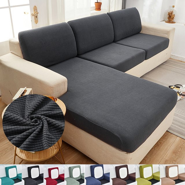 S-EMIGA Sofa Sitzkissen Abdeckung in Gelb, elastische und waschbare Schutzhülle für dein Sofa - Bild 1