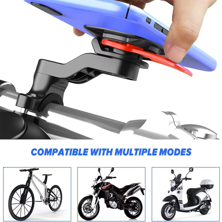 Motorrad-Telefonhalterung mit Vibrationsdämpfer und Schnellwechselbefestigung in Blau - Bild 6