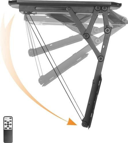 SpeaKa Professional Elektrische TV-Deckenhalterung Schwarz, Motorisiert und Ausziehbar, Neigbar, für 23 bis 55 Zoll, VESA 400 x 400 mm - Bild 1