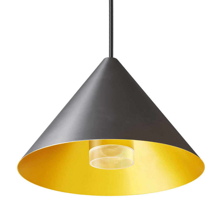 Luxvenum Pendelleuchte Elégance GU10 in Schwarz und Gold aus Aluminium mit höhenverstellbarer Aufhängung - Bild 1