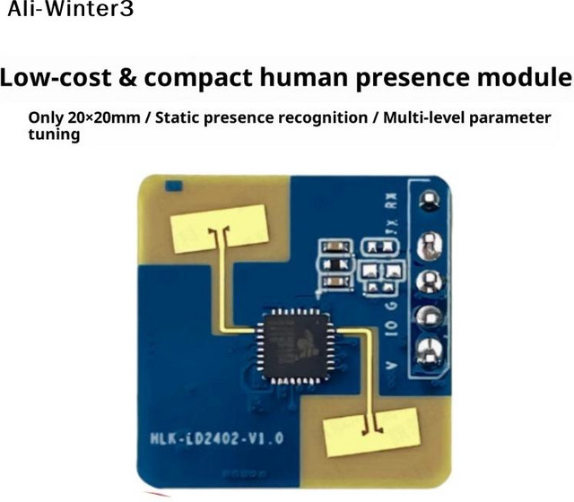HLK-LD2402 Millimeterwellen-Sensorradar-Modul zur statischen Präsenzerkennung mit GPIO- und UART-Schnittstellen - Bild 1