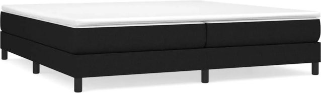 vidaXL Boxspringbett mit Matratze Schwarz aus Stoff, Hybrid-Konstruktion mit Taschenfederkern, B/T: 200 x 200 cm - Bild 1