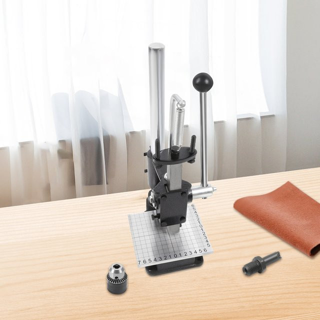 Verstellbarer manueller Pressstanzer aus Metall für professionelle Stanz-, Prägungs- und Stempelarbeiten - Bild 1
