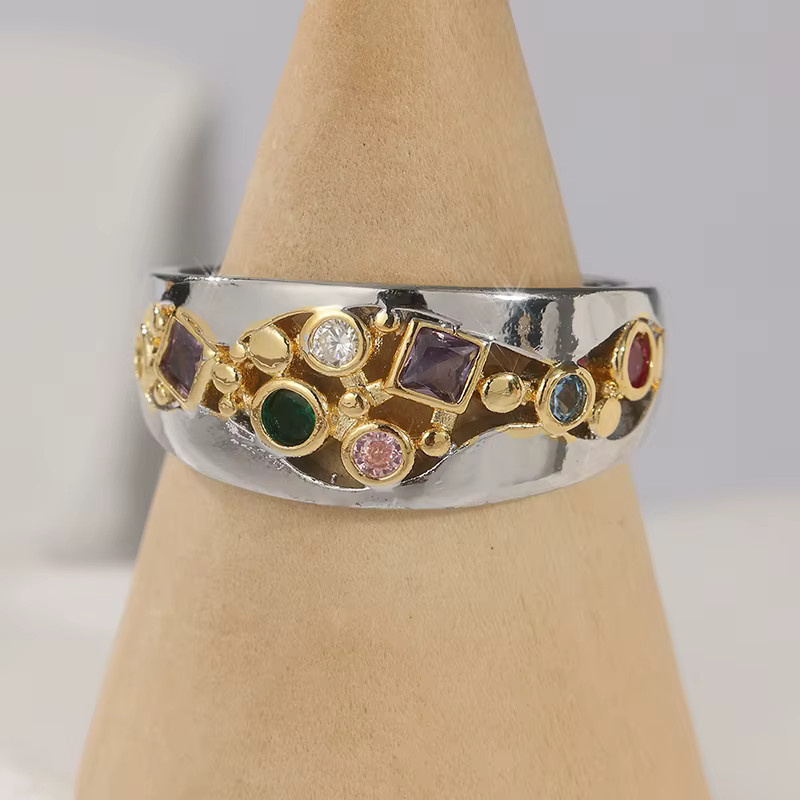 Ring, synthetischer Zirkonia, Damen, Vintage-Design - Bild 2