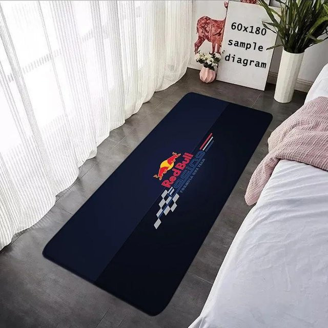 Rutschfester Teppich F1 Rennfahrer Design in Schwarz, Breite: 50 cm, Tiefe: 80 cm - Bild 1