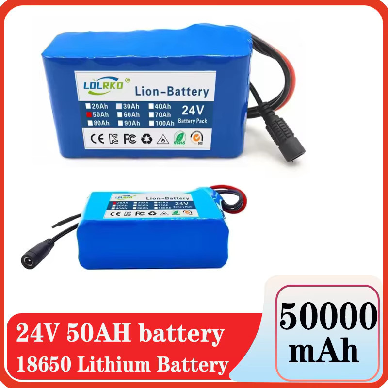 ALalito 24 V 50 Ah Lithium-Ionen-Akku 6S2P 50000 mAh in Blau mit Schnellladegerät - Bild 2