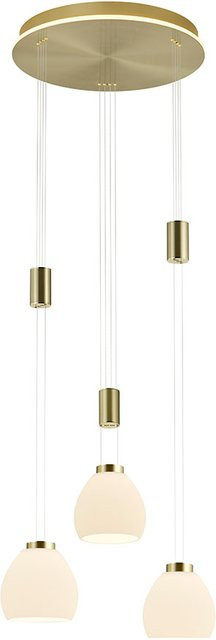 HELL Sam 20454 LED-Pendelleuchte in Messing matt mit Glas und warmweißem Licht (2700K) - Bild 1