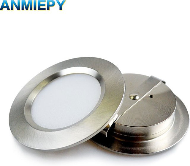 ANMIEPY LED Deckeneinbauleuchte Mini-Downlight in Silber, ultradünn mit 14 mm Höhe, Durchmesser: 55 mm - Bild 1