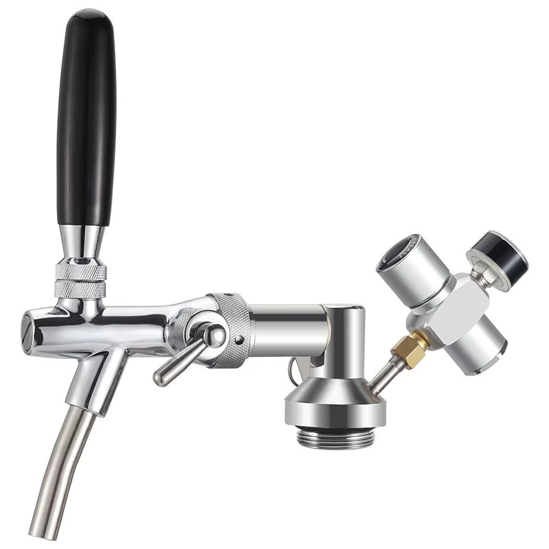 ELECQUEEN Mini-Fass-Growler-Kit mit 3,6 l und 5 l Volumen, CO2-Regler 0-60 psi und Durchflussregelung für Bierhahn-Spender aus Edelstahl - Bild 2