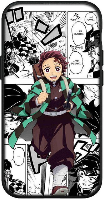 MINISO Handyhülle Anime Dämon Slayer Tanjirou Nezuko in Schwarz und Multicolour für iPhone, Samsung Galaxy, Xiaomi Redmi und andere Modelle - Bild 1