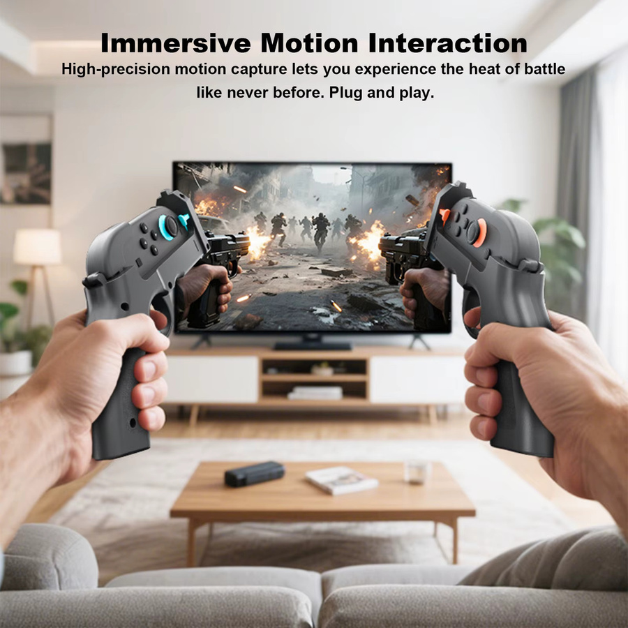 Nintendo Switch Shooter Gunstock Controller Set für Joy-Con in Schwarz - Bild 3