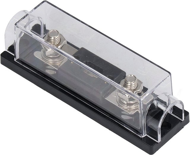 KaiSai ANL Sicherungssatz mit Sicherungshalterblock für Auto und Boot, 6 Stück, Grau/Transparent/Schwarz - Bild 1