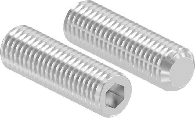 FeNau Gewindestift M12 x 40 mm DIN 913 aus Edelstahl V2A mit Innensechskant und Kegelkuppe in Silber - Bild 1