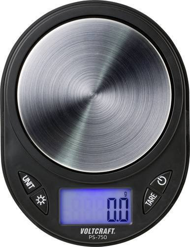 VOLTCRAFT PS-750 Präzisionswaage in Schwarz mit 750g Wägebereich und 0,1g Ablesbarkeit - Bild 1