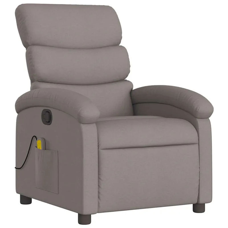 Vidaxl Ausklappbarer Massagesessel Relaxsessel in Taupe Meliert mit Stoffbezug - Bild 3