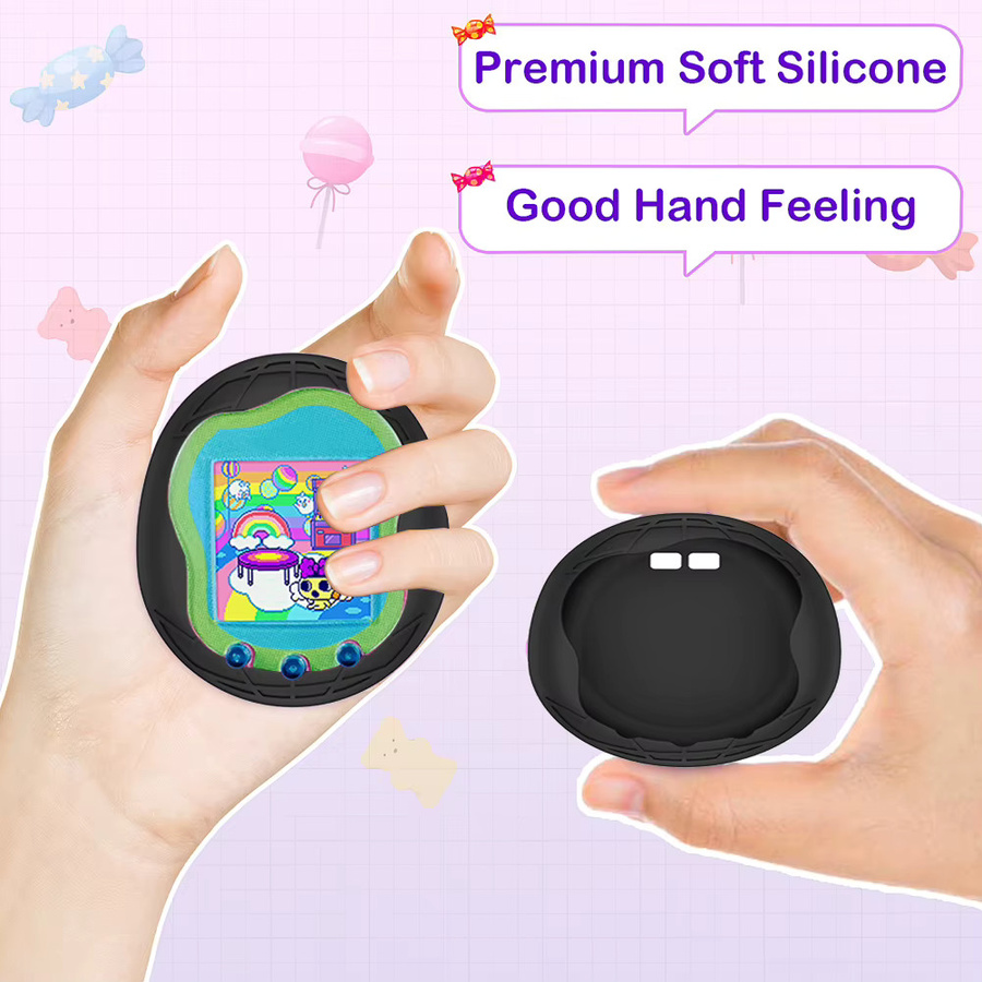 Wasserdichte Silikonhülle mit Trageband für Tamagotchi Uni Virtual Pet Machine von ALLOET in Blau - Bild 2