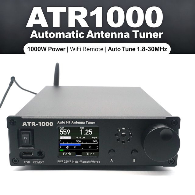 Surecom ATR-1000 Automatischer Antennentuner 1000W 1,8-30MHz in Schwarz für YAESU ICOM Kenwood Funkgeräte - Bild 1