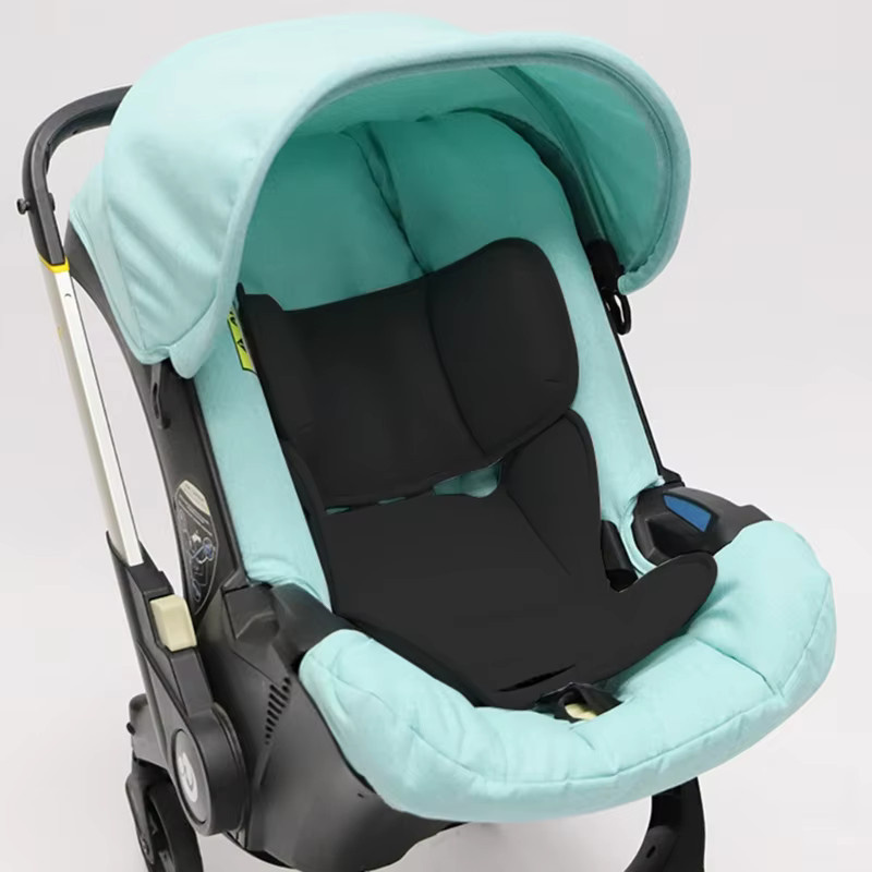 Bequemes Kopf- und Körperstützpolster für Babys in Schwarz für Autositze und Kinderwagen - Bild 2