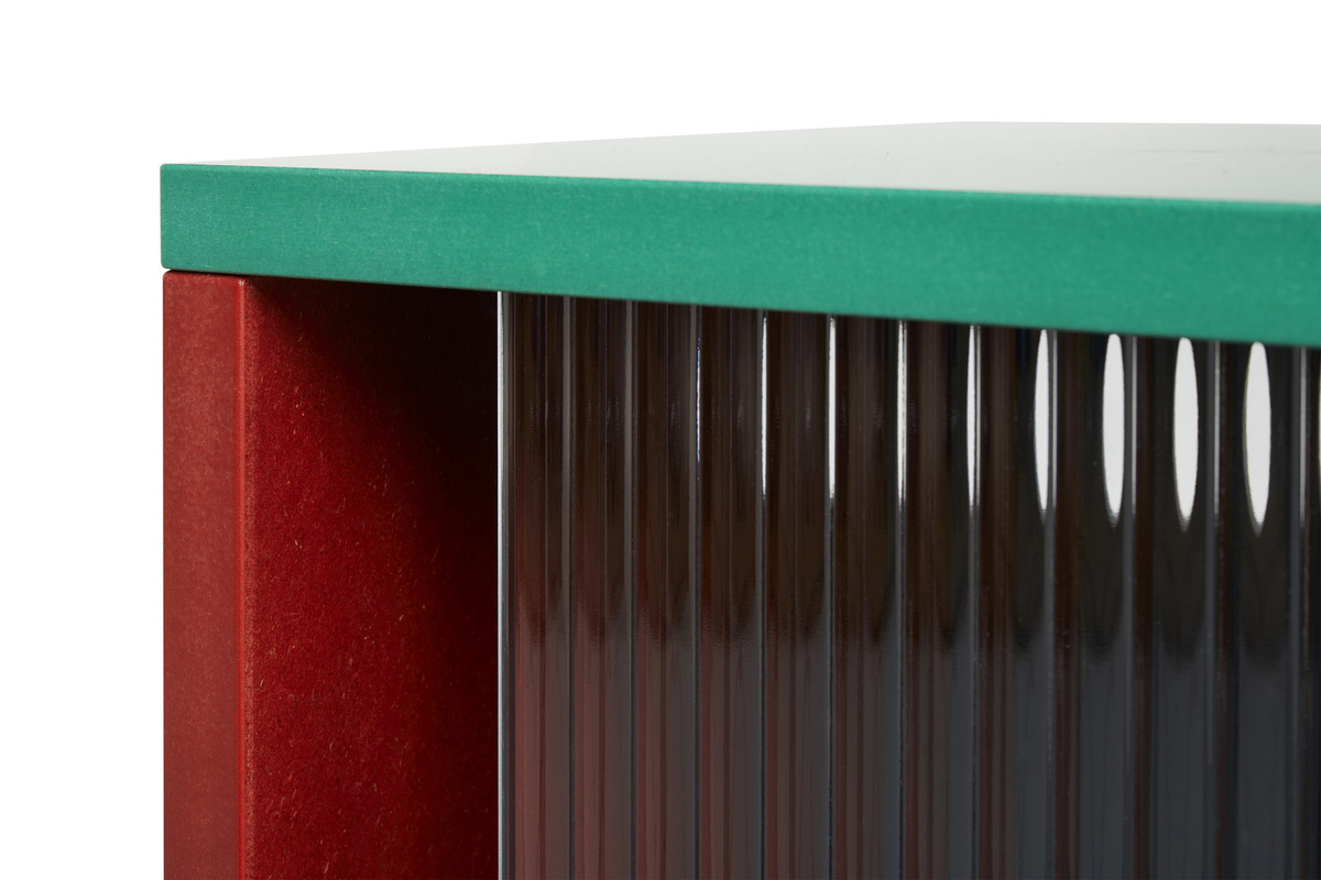 HAY Colour Cabinet M Schrank mit Glastüren in Multicolour aus Valchromat, MDF und Stahl - Bild 4