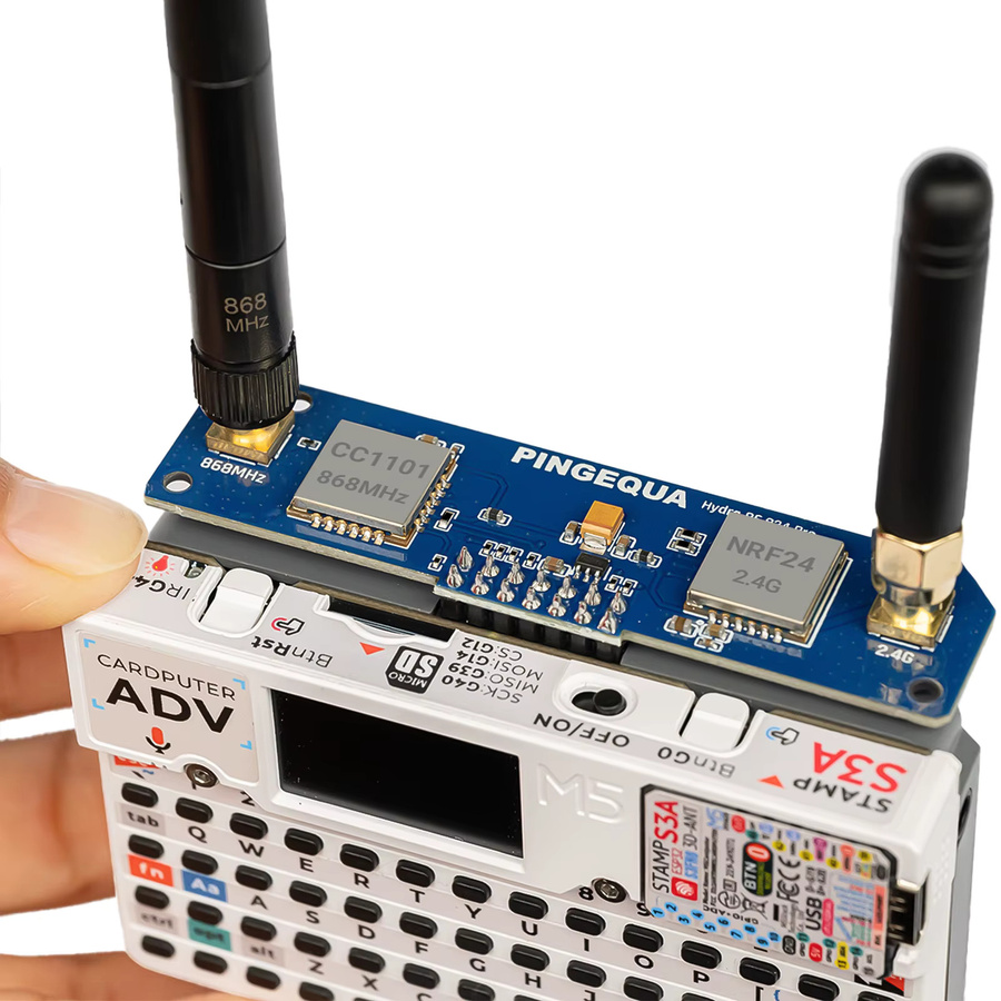 PINGEQUA M5Stack Cardputer ADV RF-Modul in Blau mit 868MHz CC1101 und 2,4GHz NRF24L01 sowie automatischer Umschaltung - Bild 4