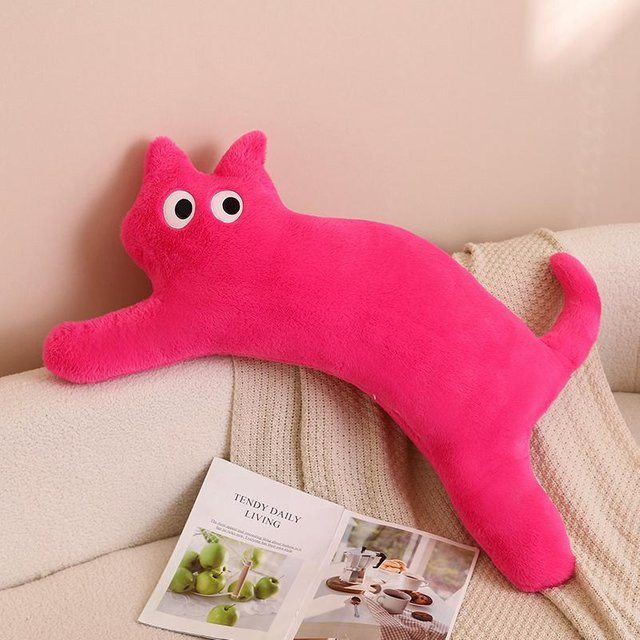 Yiran toy Katzenkissen Kätzchenpuppe, Plüsch / Textil, Rosa / Pink, 100cm - Bild 1