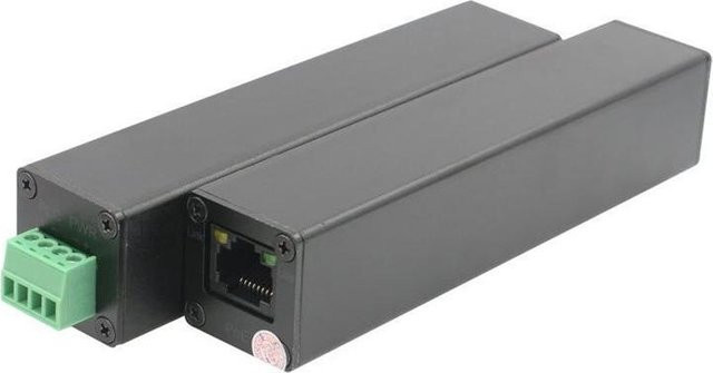 ALLNET Medien Konverter Netzwerk & PoE over 2 Wire Set AF ALL-MC302P2WIRE-Set in Schwarz inklusive externem Netzteil - Bild 1