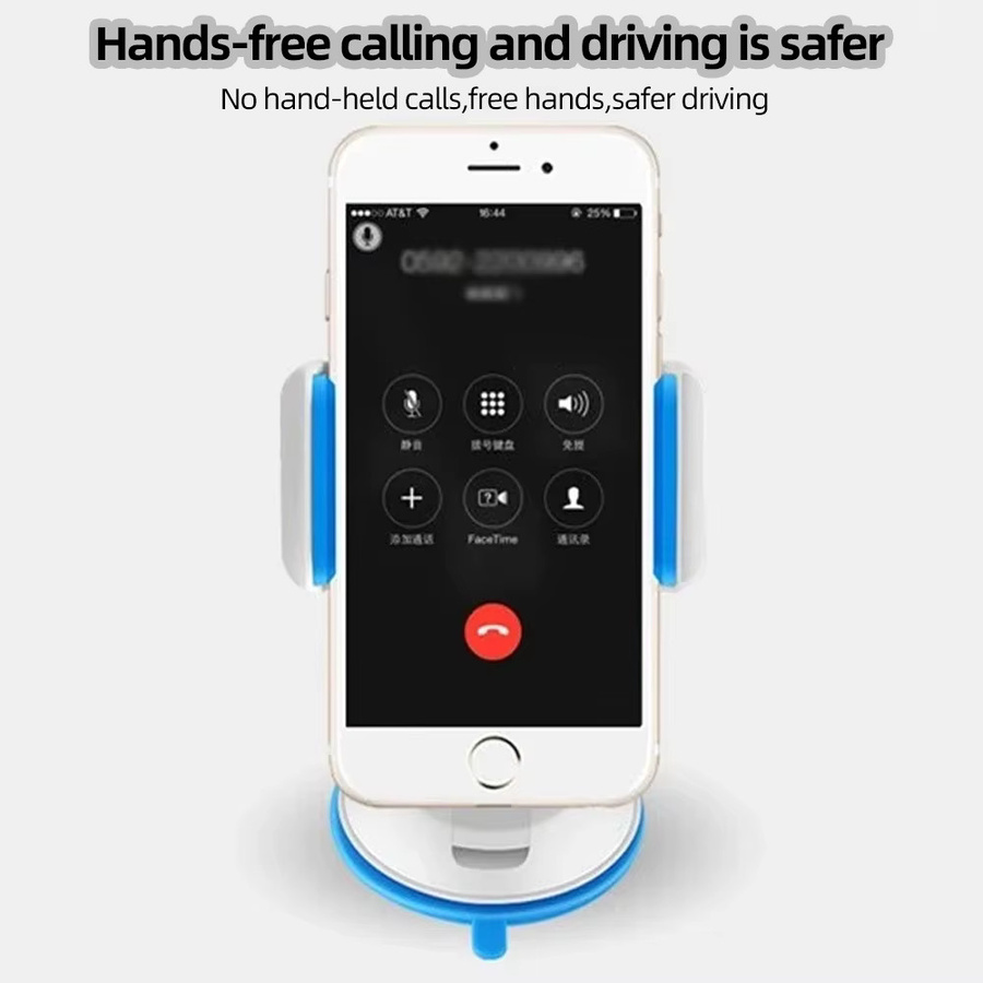 EXSKOF Universal Auto Handyhalterung mit Saugnapf und einstellbarem Winkel für iPhone, Huawei, Samsung, Xiaomi und OPPO in Schwarz oder Rot - Bild 2