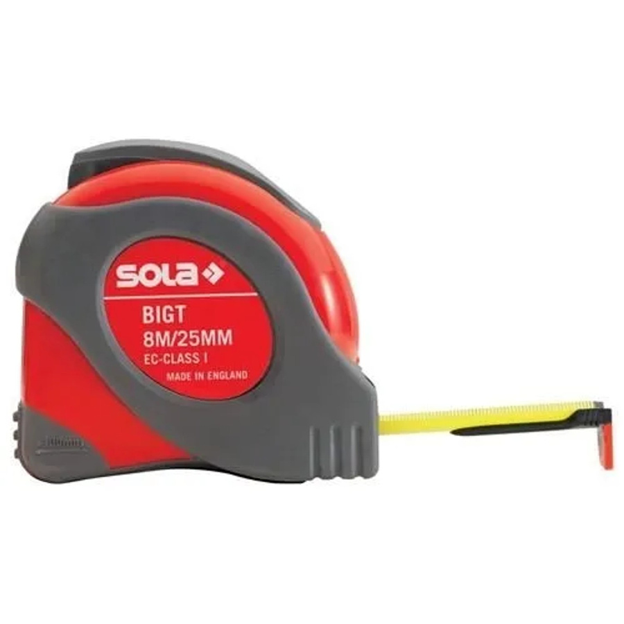 SOLA Taschenrollbandmaß BIG T L mit Stopptaste, 5 m Länge, 19 mm Breite, Gelb-Rot - Bild 2