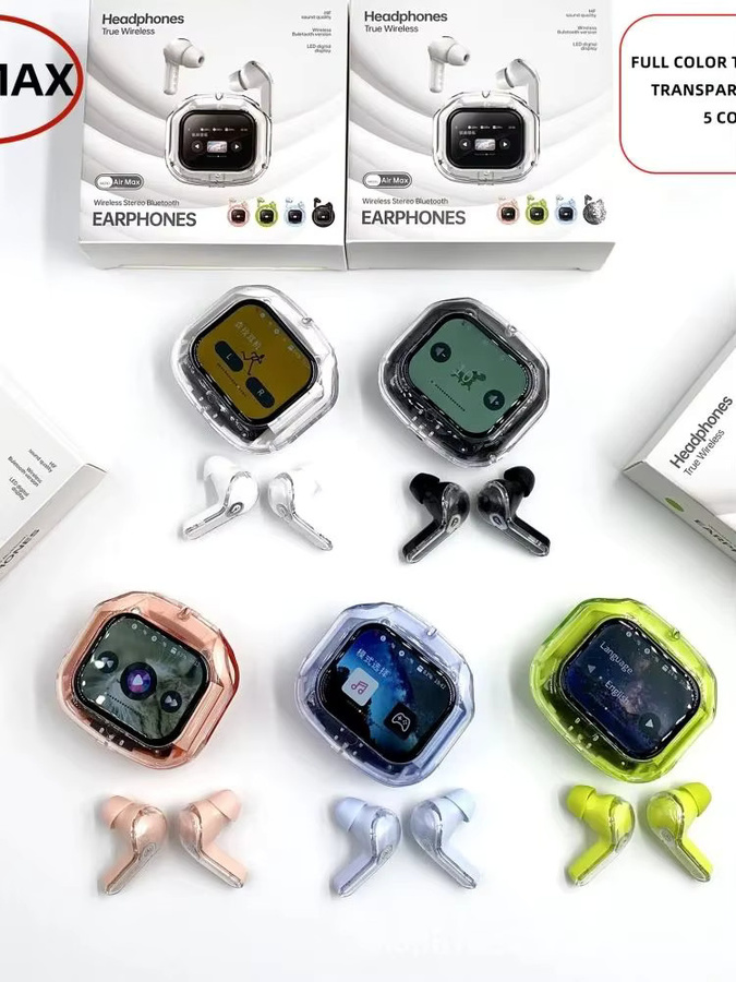 Yggcoo TWS Bluetooth-Kopfhörer mit Multifunktions-Touchscreen in Weiß und Multicolour mit HiFi-Audioqualität - Bild 1