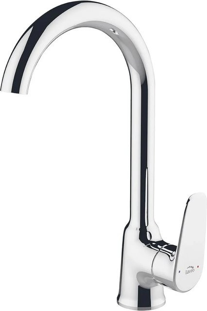 KOLMAN Küchenarmatur Küchenmischer mit Einhebelmischer in Silber und Chrom-Finish - Bild 1