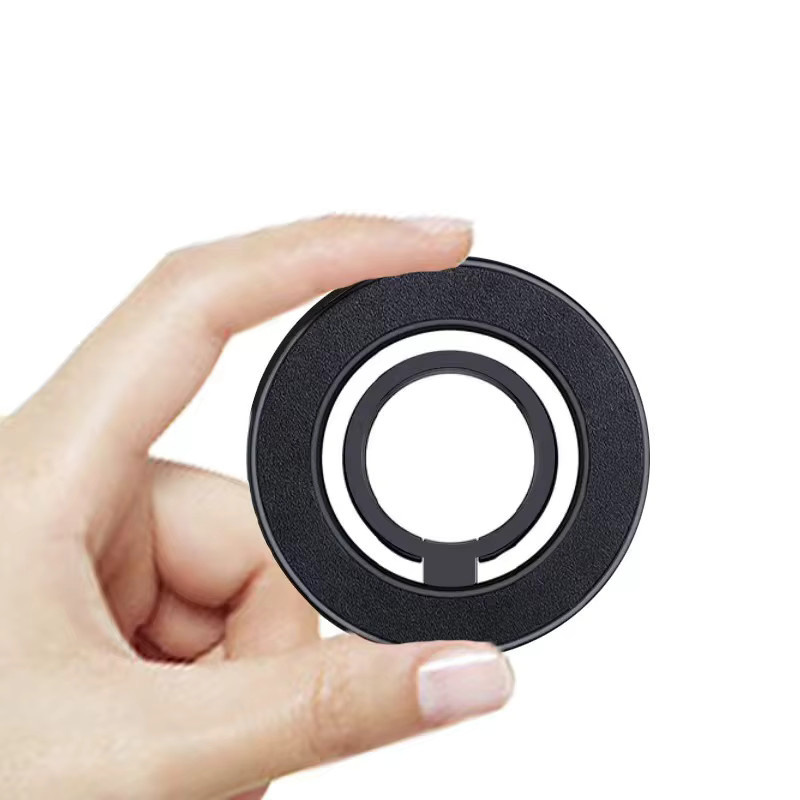 Magnetischer Ring-Telefonhalter mit Metallschließe und Universal-Klebstoff für MagSafe, Schwarz - Bild 2