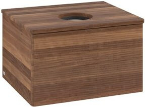 V&B Waschtischunterschrank Antao mit Frontstruktur in Walnut, B/T/H: 60 x 36 x 50 cm - Bild 1