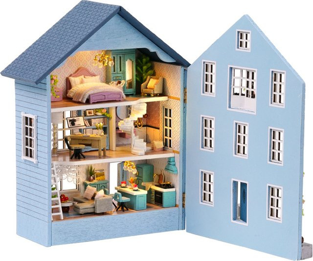 GSF Happy Farm DIY Holz Puppenhaus Miniatur mit Möbel Kit - Bild 1