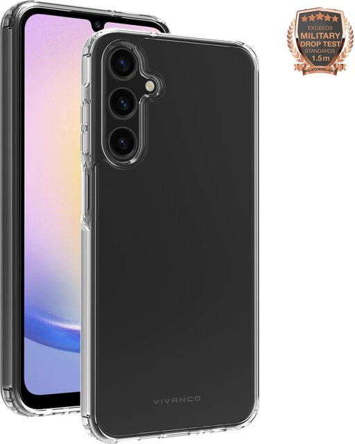 Vivanco Anti-Shock Schutzhülle für Samsung Galaxy A25 5G, Transparent, 1,5m Drop-Protection - Bild 1