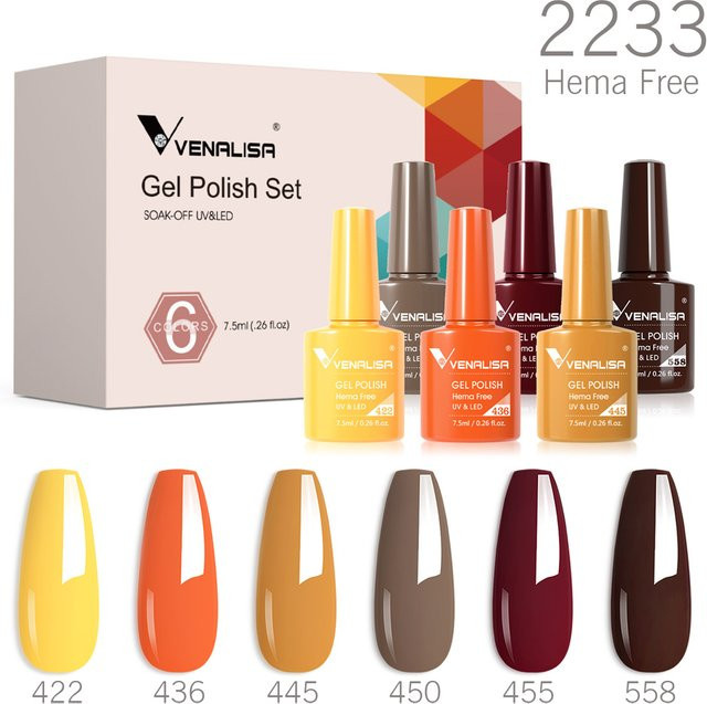 Ven alisa Gel Nagellack Kit, 2230 rubber base, glänzend, Hema Free - Bild 1