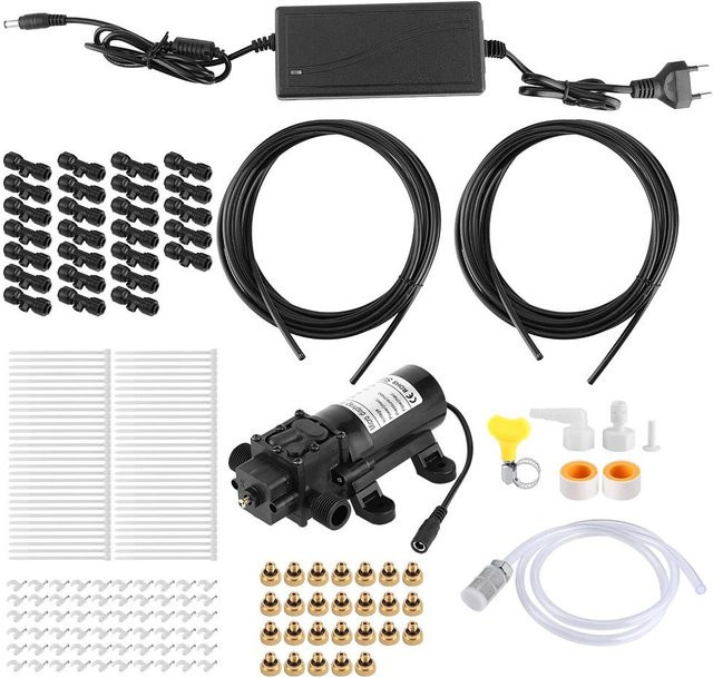 Aimo Elektrisches Niederdruck-Sprühkühlsystem mit 26 Düsen und 18m Reichweite in Schwarz - Bild 1
