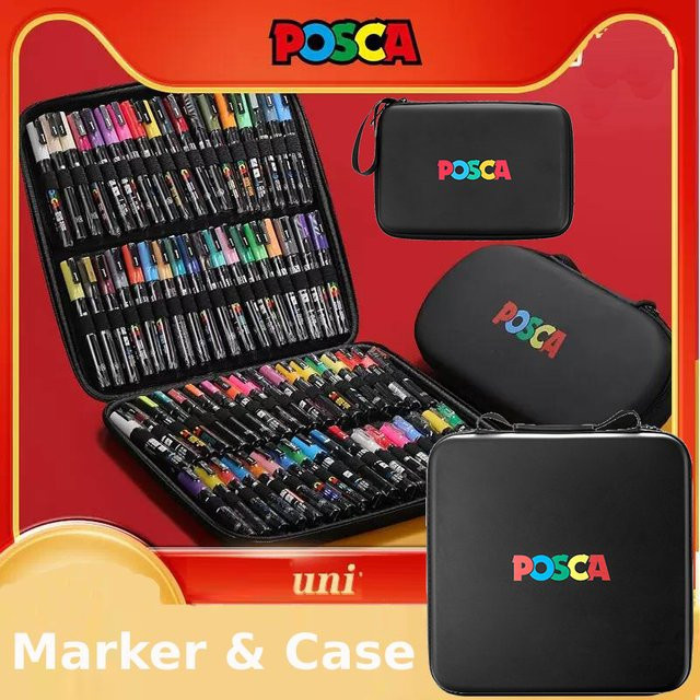 POSCA Acryl-Marker Set in Multicolour mit Stiftstärken von 0,7–2,5 mm für professionelle Kunst und Schule - Bild 1