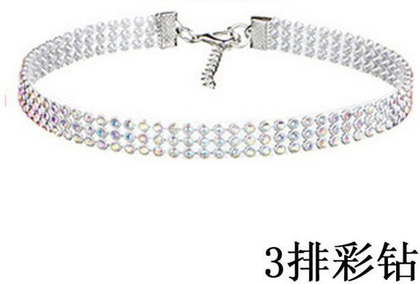 YIRAN Jewelry Halskette, Kristall, Silber, Damen