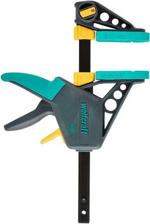 Wolfcraft Einhandzwinge EHZ Pro 100-150 in Schwarz-Gelb aus Kunststoff - Bild 1