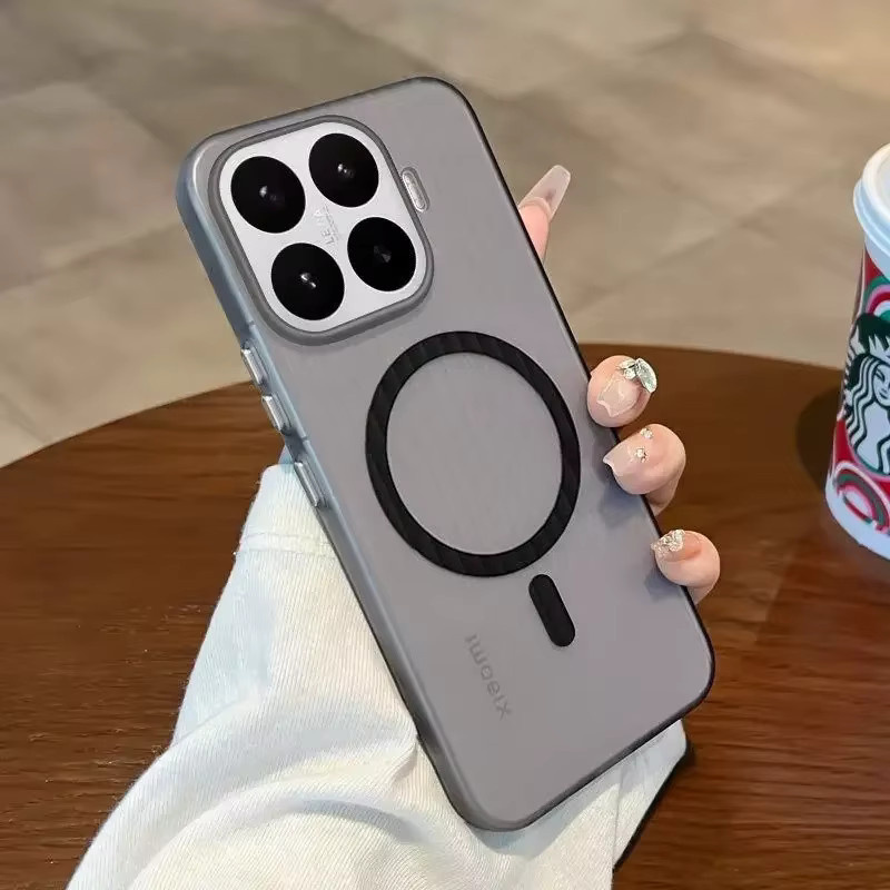 Magnetische Hülle für Xiaomi 17T Pro und 17T in Schwarz, ultradünnes mattes Design mit Wellenstruktur, vergilbungsfrei und MagSafe-kompatibel - Bild 3