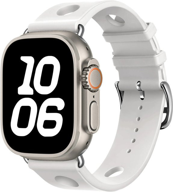 Jansin Uhrenarmband Silikon, Weiß, Unisex - Bild 1