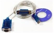 Microconnect USBADB25 Serielles USB-zu-DB25 Kabel in Blau und Transparent - Bild 1