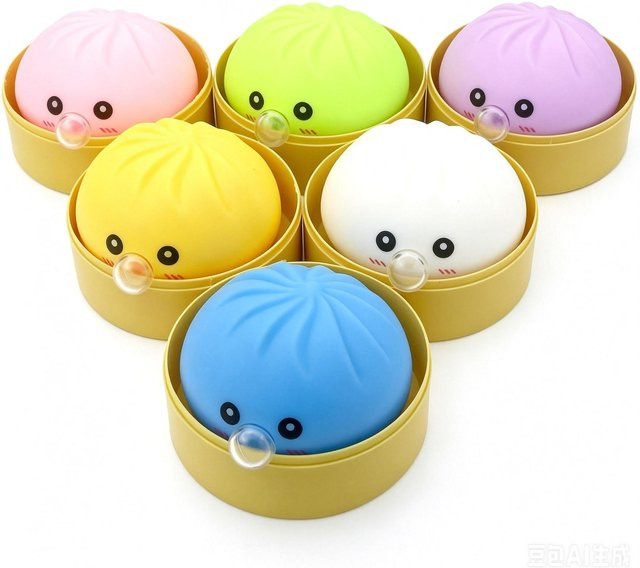Blasen spuckendes Dampfbrötchen Squishy Spielzeug, zum Ausdrücken und Blasen von Blasen, Fidget Sensorisches Stressabbau-Gadget, Schreibtisch-Dekompressionsspielzeug - Bild 1