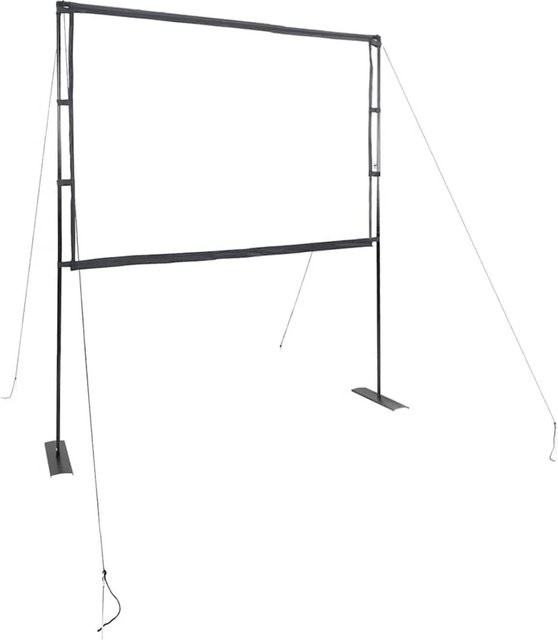 vidaXL Projektionsleinwand mit Ständern, 90 Zoll, Format 4:3, Weiß - Bild 1